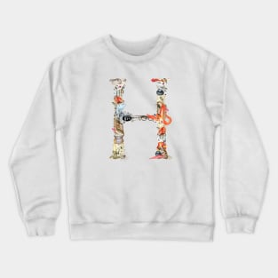 Magical letter H, Monogram,Custom Letter Print, Initials Crewneck Sweatshirt